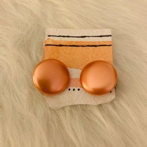 Vintage 80’s coral clip on earrings